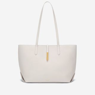 The Tokyo Tote in Off-White Small Grain