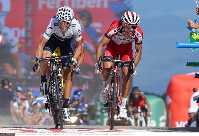 Alejandro Valverde (Movistar) and Joaquim Rodriguez (Katusha)
