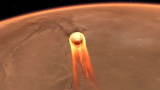 Mars InSight lander entry art