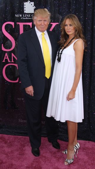 Donald and Melania Trump at a SATC event