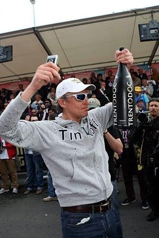 Oleg Tinkov had his own champagne to celebrate with.