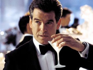 Pierce Brosnan as James Bond drinking a martini in Die Another Day