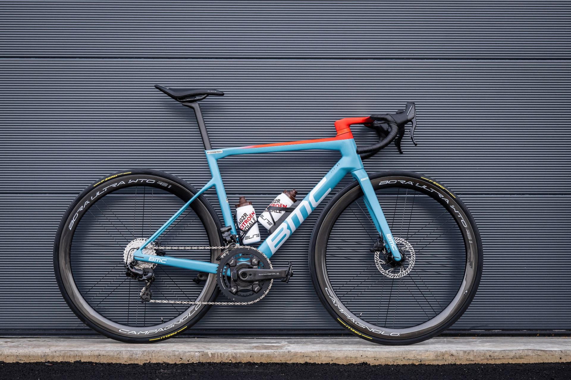 Image show's AG2R's BMC TeamMachine road bike