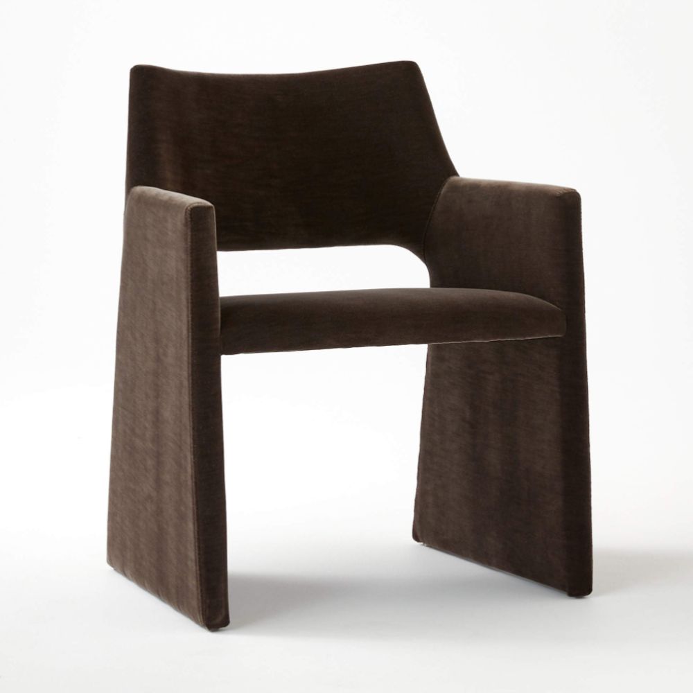 Velvet brown chair