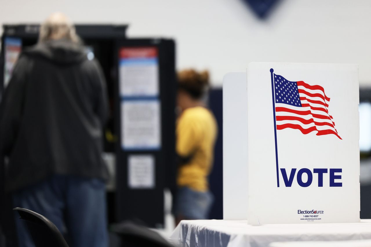 People cast their ballots in Georgia during the 2022 midterm elections. 