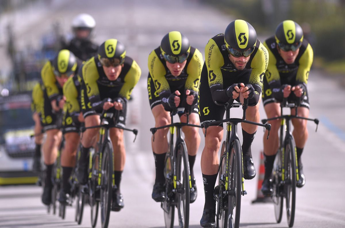 Luka Mezgec leading Mitchelton-Scott in the TTT