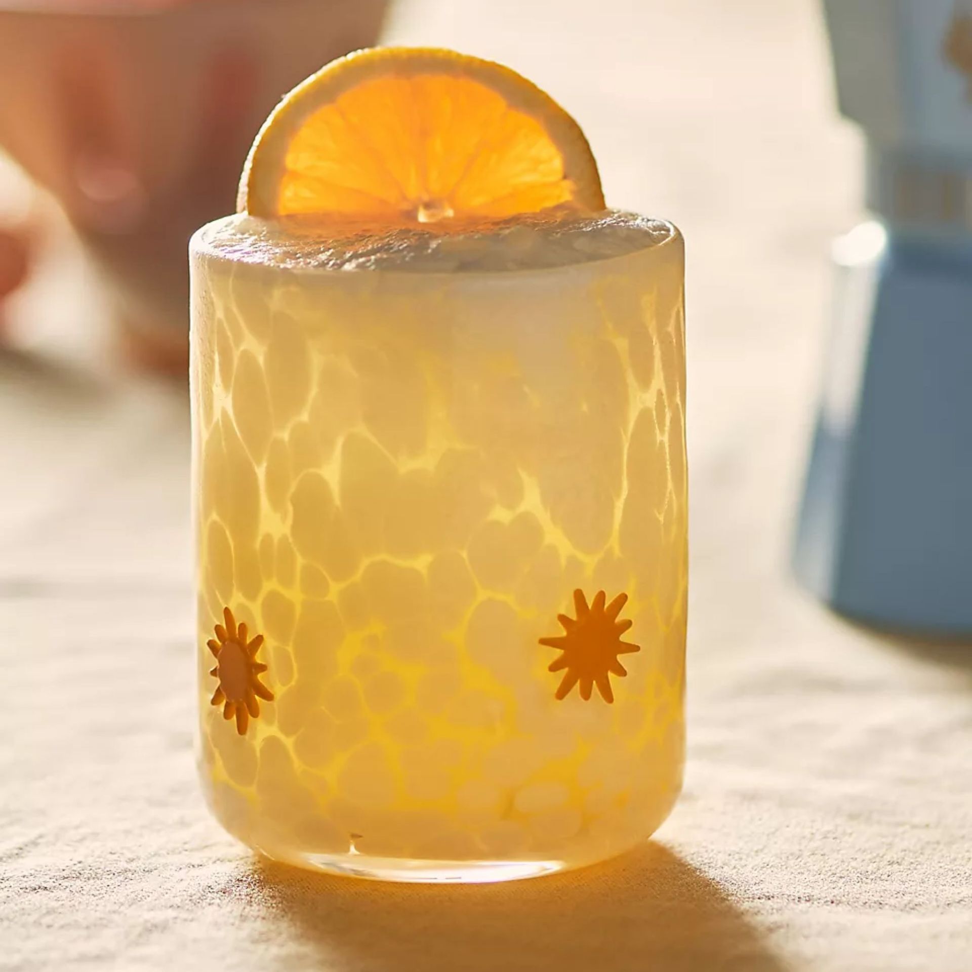 Sun Confetti Icon Juice Glass