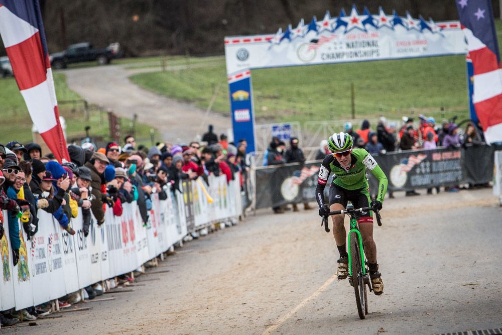 Kaitlin Antonneau (Cannondale) powers her way in for third place