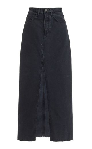 The Sadie High-Waisted Denim Maxi Skirt