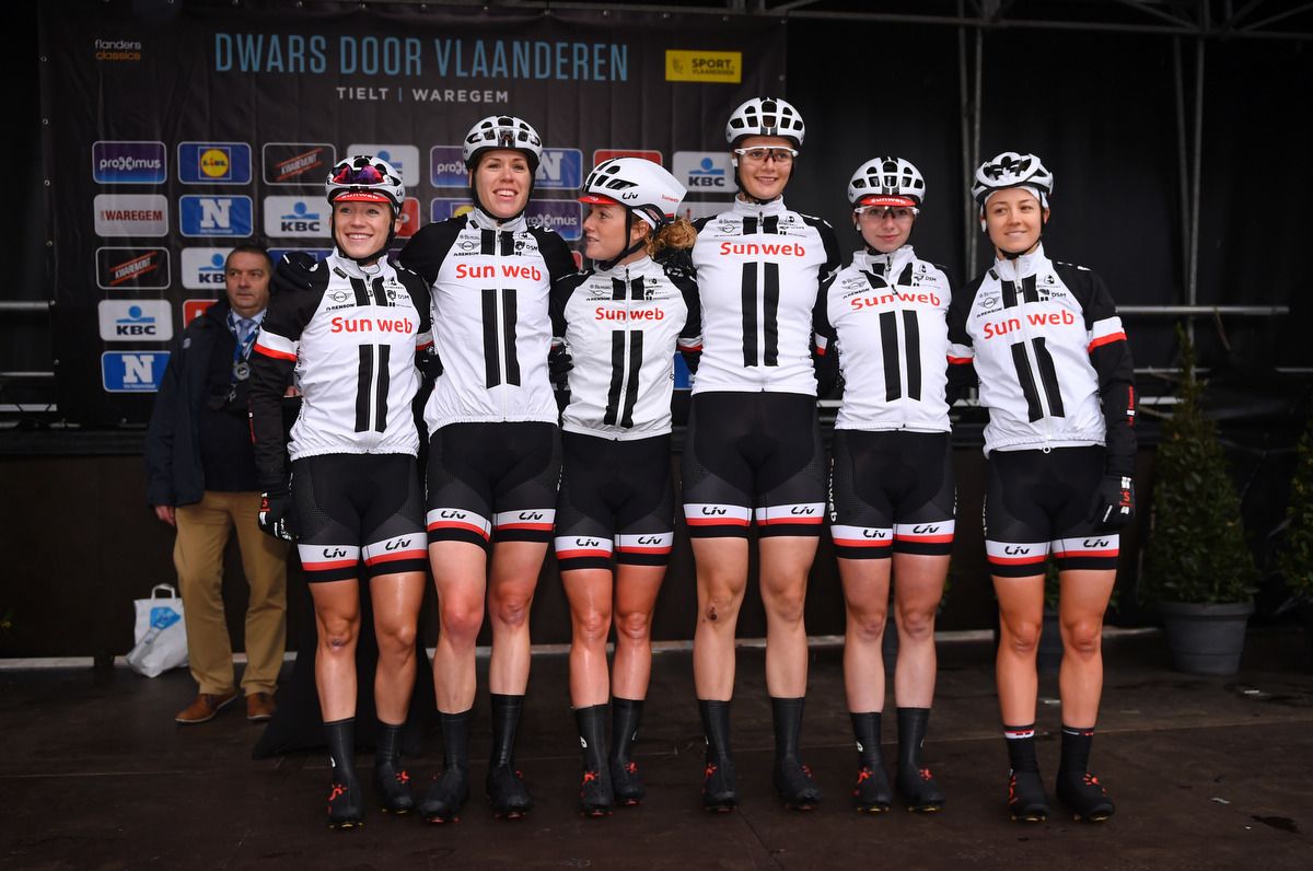 The Sunweb team ahead of Dwars door Vlaanderen