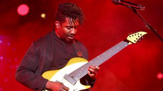 Tosin Abasi of Animals as Leaders performs at The 2020 NAMM Show Opening Day on January 16, 2020 in Anaheim, California