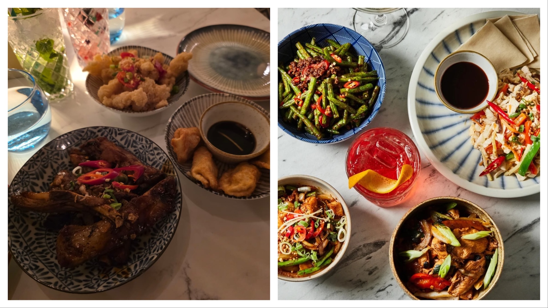 HU&amp;Ocirc; starters on a table