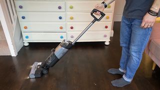 Shark HydroVac Cordless floor cleaner in reviewer's home