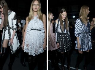 4 Models in black and white dress