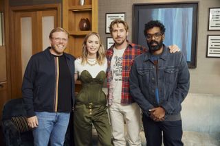 Rob and Romesh mingle with Hollywood royalty Ryan Gosling and Emily Blunt.