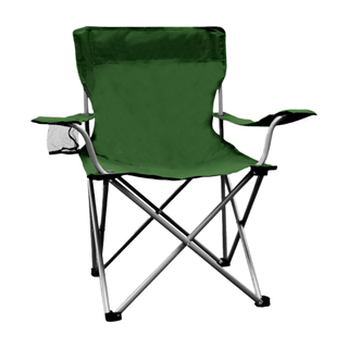 A portable leafy green lightweight vamping chair