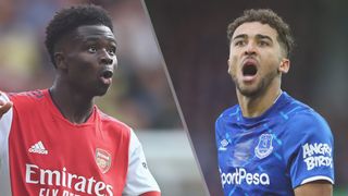Bukayo Saka of Arsenal and Dominic Calvert-Lewin of Everton could both feature in the Arsenal vs Everton live stream