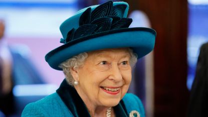 Queen Elizabeth visits the new headquarters of the Royal Philatelic society on November 26, 2019 in London, England