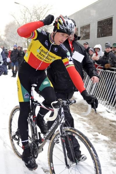 A jubilant Sven Nys (Landbouwcredit-Colnago)