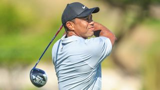 Tiger Woods during a practice round prior to the Hero World Challenge