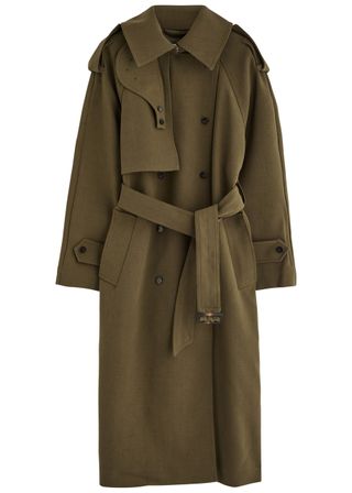 Lynn Belted Woven Trench Coat