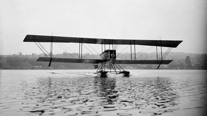 William E. Boeing, company founder, and Conrad Westervelt, a Navy officer, designed and built the B & W, a twin-float sport seaplane, in a boathouse on Seattleís Lake Union. Boeing took the B