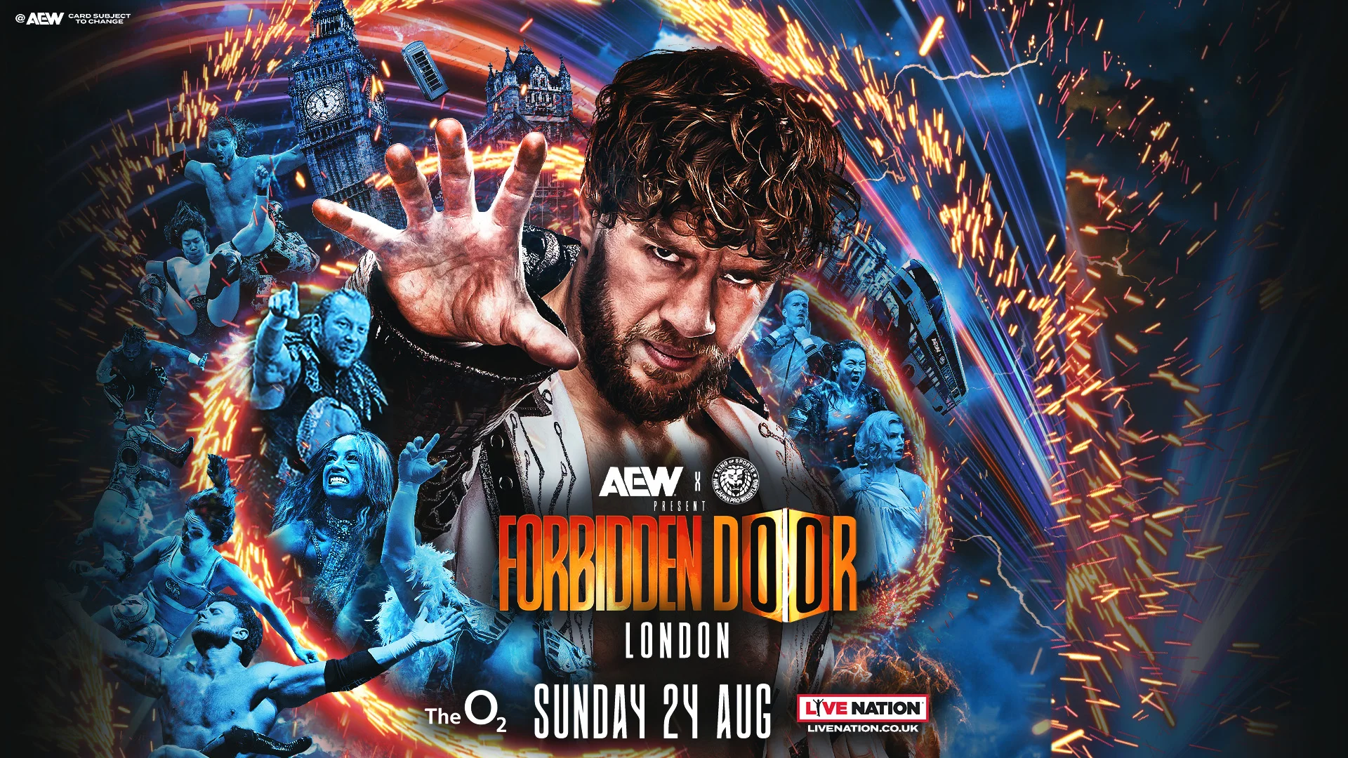Will Ospreay takes center-stage in the poster for AEW x NJPW Forbidden Door 2025