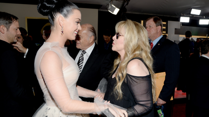 Singers Katy Perry and Stevie Nicks attend the 56th GRAMMY Awards at Staples Center on January 26, 2014 in Los Angeles, California.