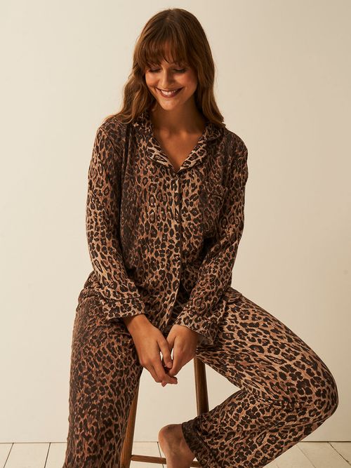 Long Pyjama Set in Rixo Classic Leopard