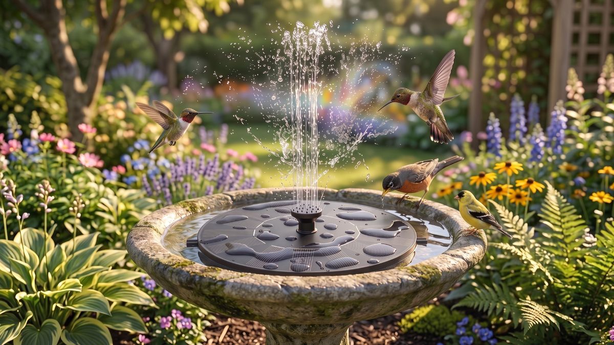 This $10 Solar Fountain Stops Mosquitoes Breeding in Bird Baths, Attracts Feathered Friends & Adds Soothing Sounds to Your Garden