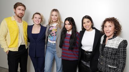 Ryan Gosling, Kate McKinnon, Margot Robbie, Ariana Greenblatt, America Ferrera and Rhea Perlman seen at Warner Bros.' "Barbie" Los Angeles Special Screening.