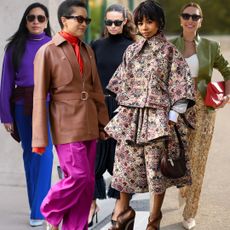French girls wearing daring pants at Paris Fashion Week Spring/Summer 2027