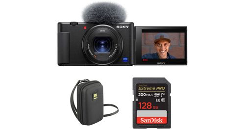 Sony Zv-1 Digital Camera With Accessory Kit (black)