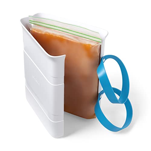 Youcopia Freezeup Freezer Food Block Maker, 6 Cup, Meal Prep Bag Container to Freeze Soup and Leftovers