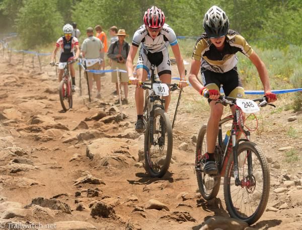 Keegan Swirbul riding the long flat rock garden
