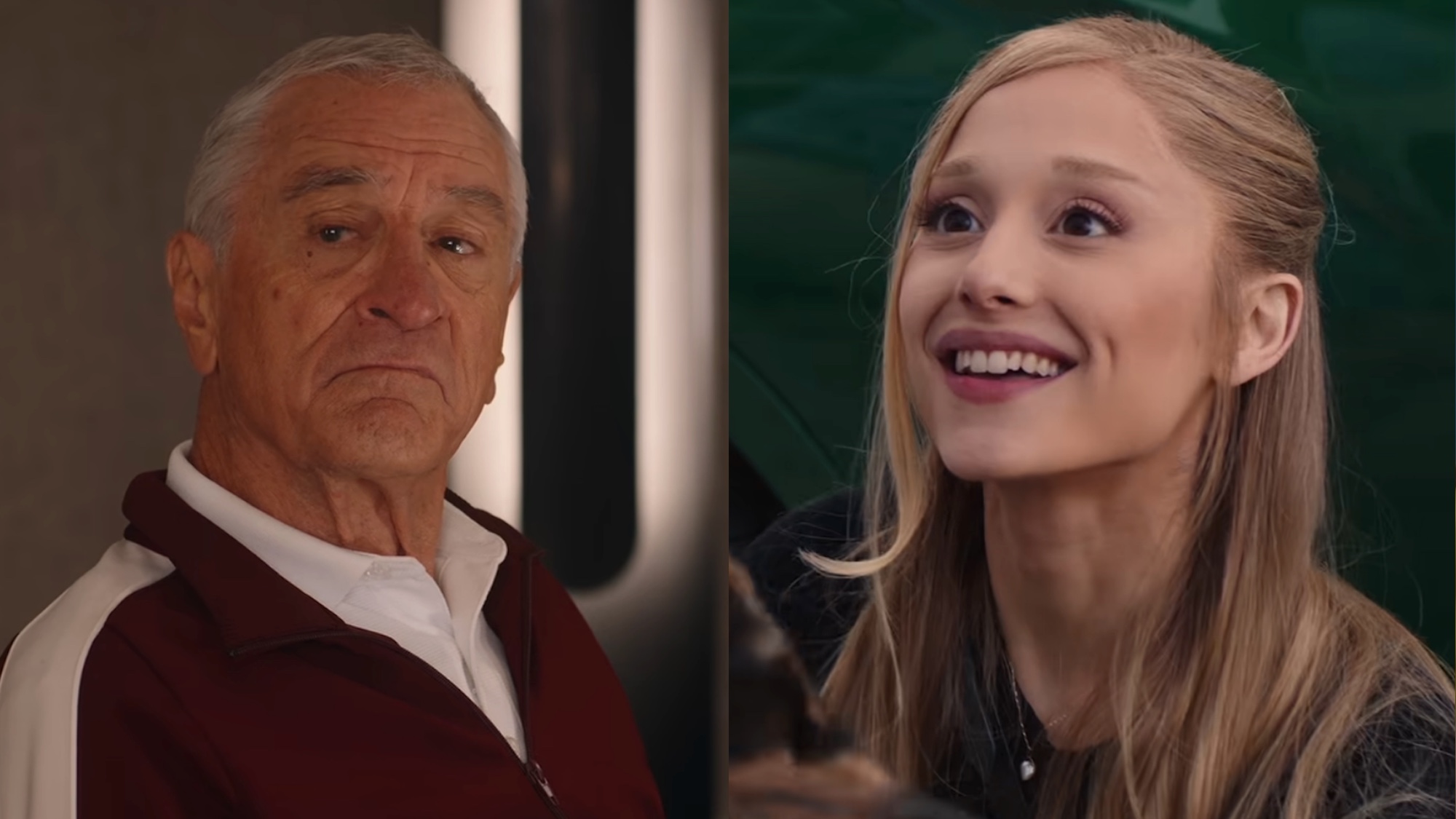 Robert De Niro and Ariana Grande side by side from Focker-In-Law
