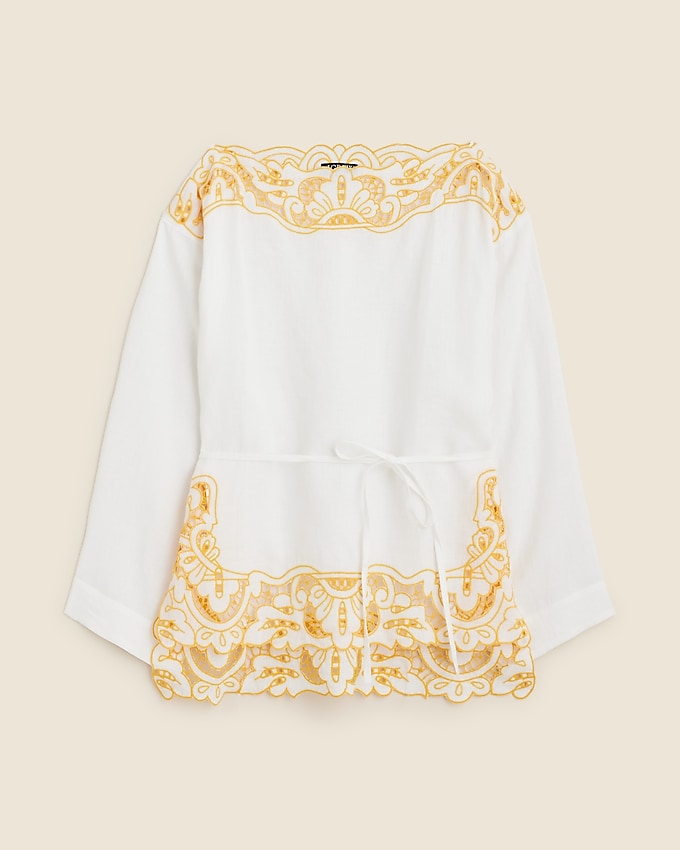 Cutwork Tunic Top in Linen