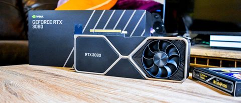 Den nye Nvidia GeForce RTX 3080 lige taget ud af pakken