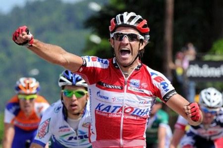 Daniel Moreno (Katusha) won stage 2 of the Criterium du Dauphine 2012