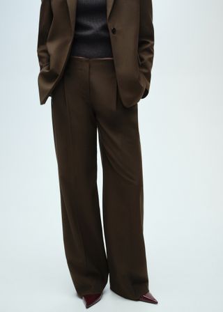 MANGO, Wideleg Suit Trousers