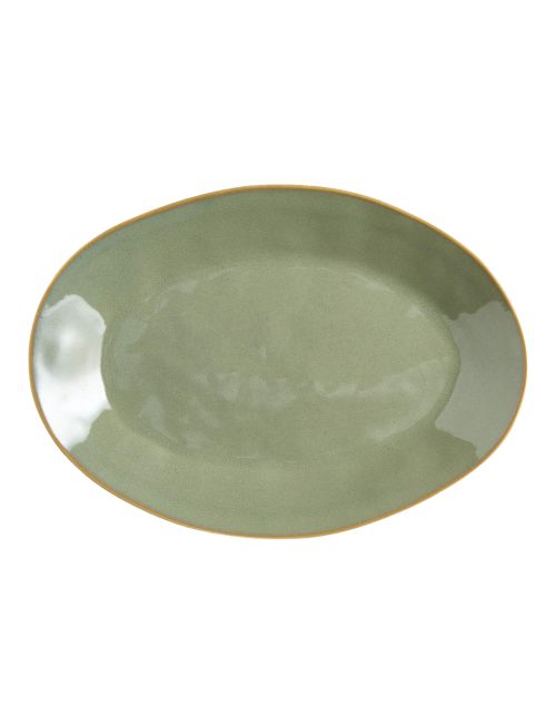 Marin Sage Green Small Oval Stoneware Platter