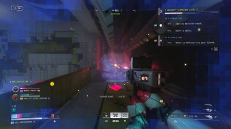 Marathon Cryo Archive shooting enemy runner with Magnum pistol