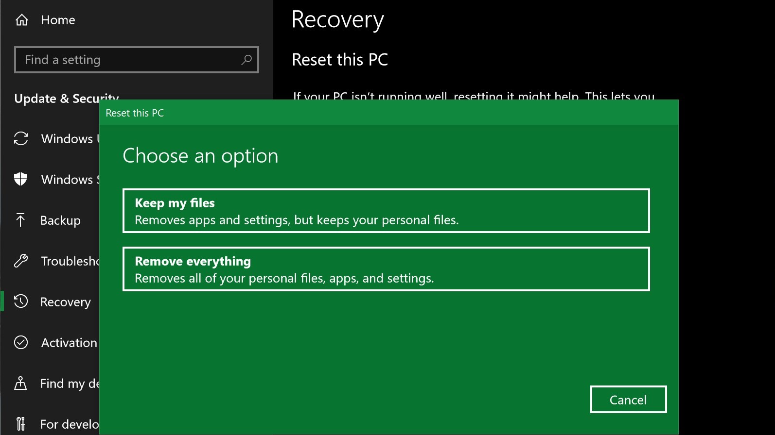 How to factory reset Windows 19  TechRadar