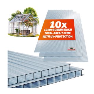 GARDEBRUK® 10x Polycarbonate Twin Wall Sheets