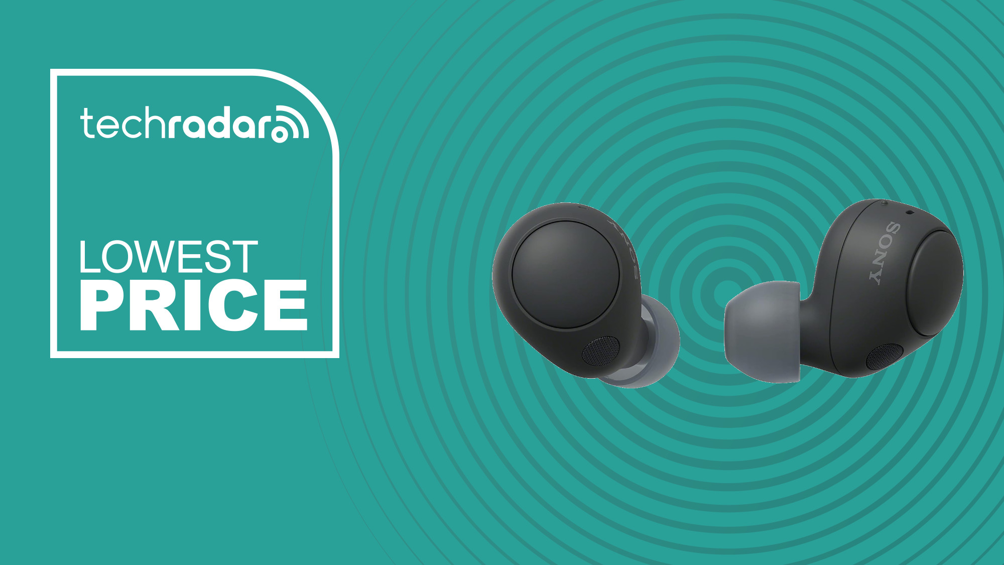 Sony WF-C700N Earbuds on a green background