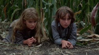 Kids hiding in corn in Children of the Corn