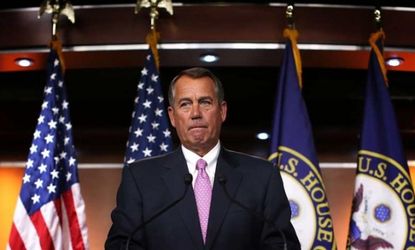 John Boehner and Co. "seem to hope a deal will be born by way of immaculate conception," says The New York Times' Paul Krugman.