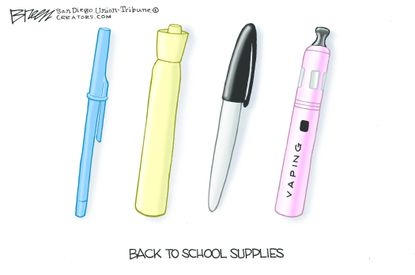 Editorial Cartoon U.S. Back To School Supplies Vaping