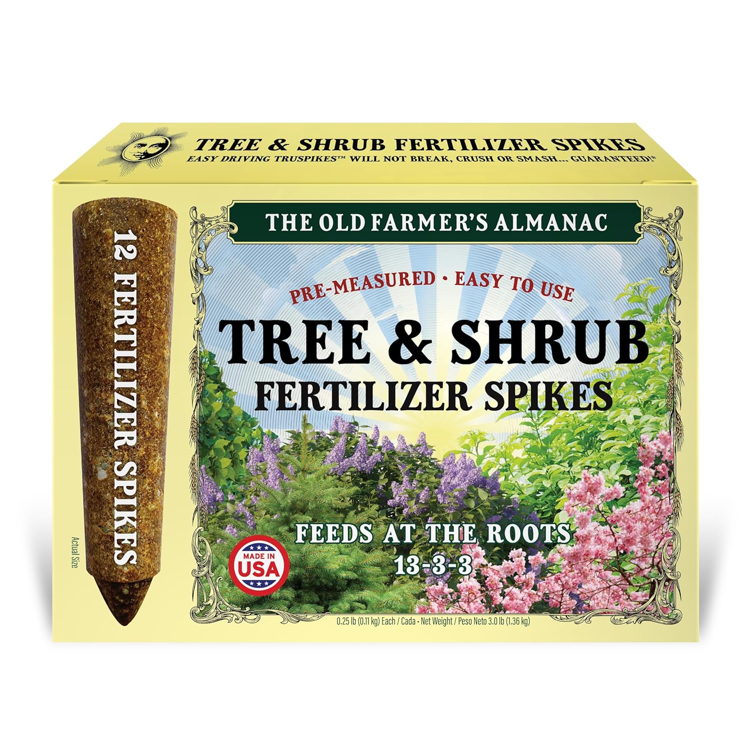 The Old Farmer's Almanac Tree &amp;amp; Shrub Fertilizer Spikes (box of 12 Spikes - 3 Lbs)