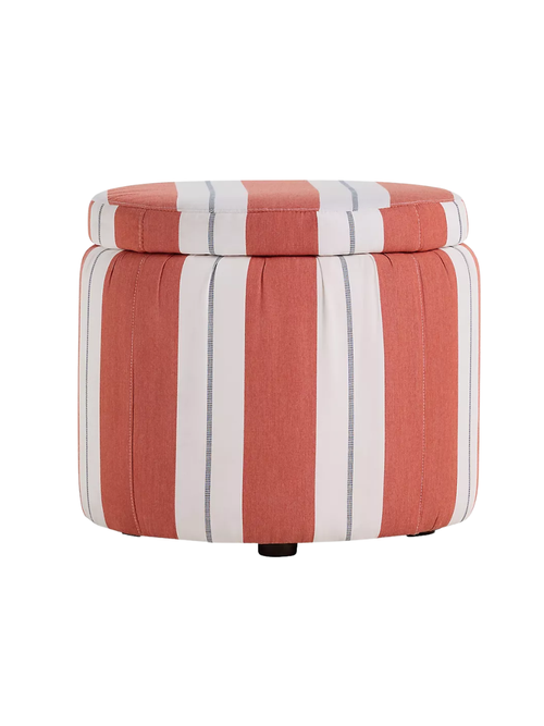 Sunbrella&reg; Stripe Small Storage Ottoman